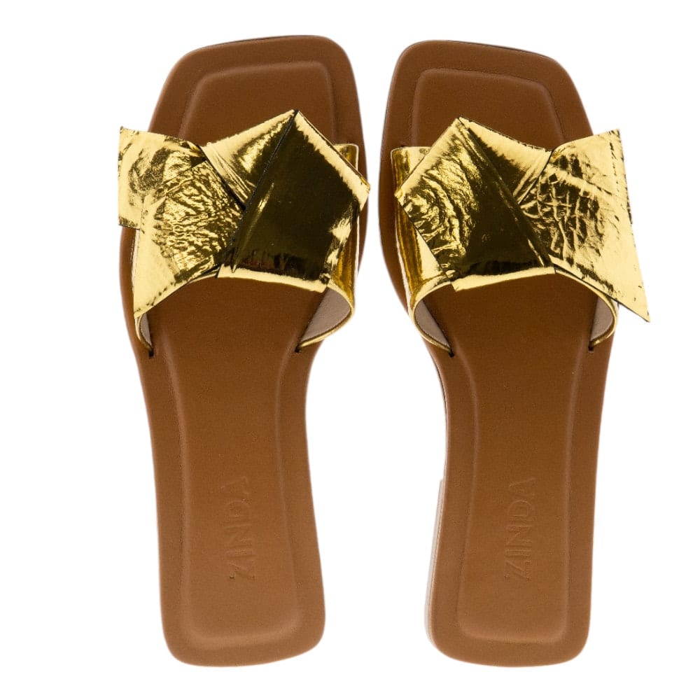 Elegancia Casual con Sandalias Zinda Lazo Dorado | Diseño Único para Mujer foto 2
