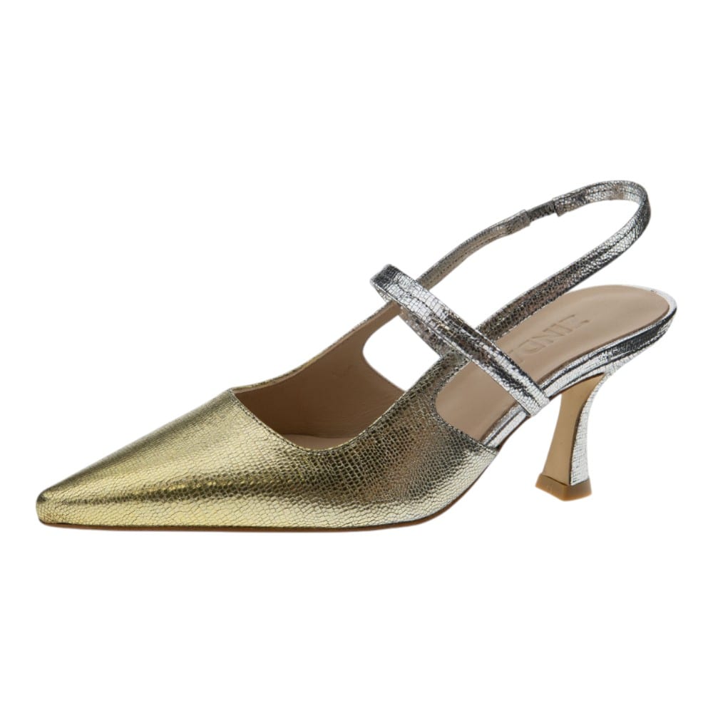 Zapato de Tacón Zinda Slingback | Metalizado Acero foto 3