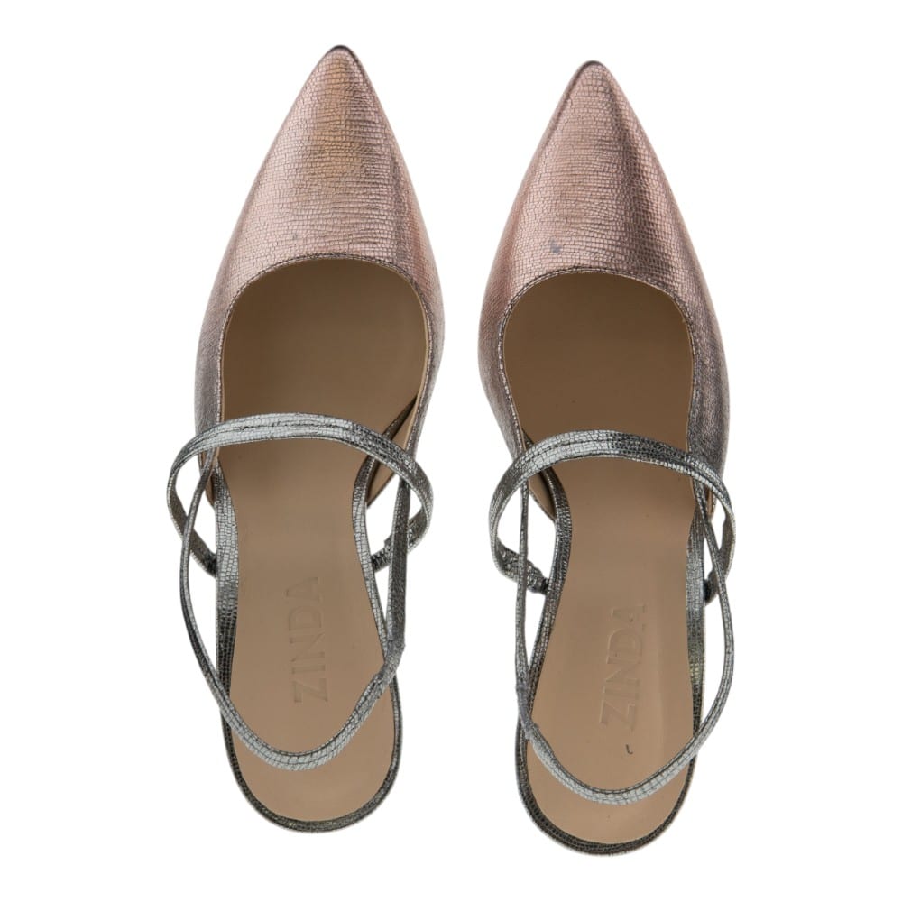 Zapato de Tacón Zinda Slingback | Metalizado Acero foto 2