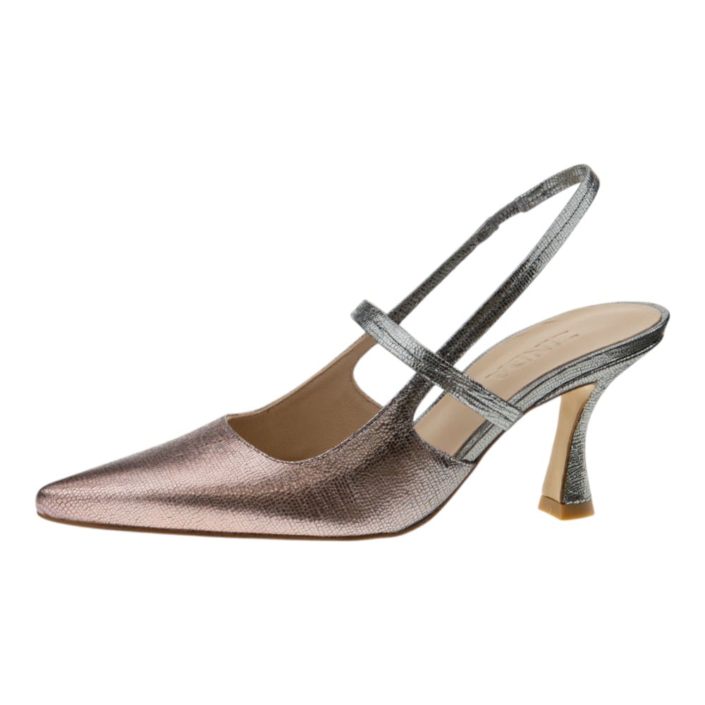Zapato de Tacón Zinda Slingback | Metalizado Acero foto 3
