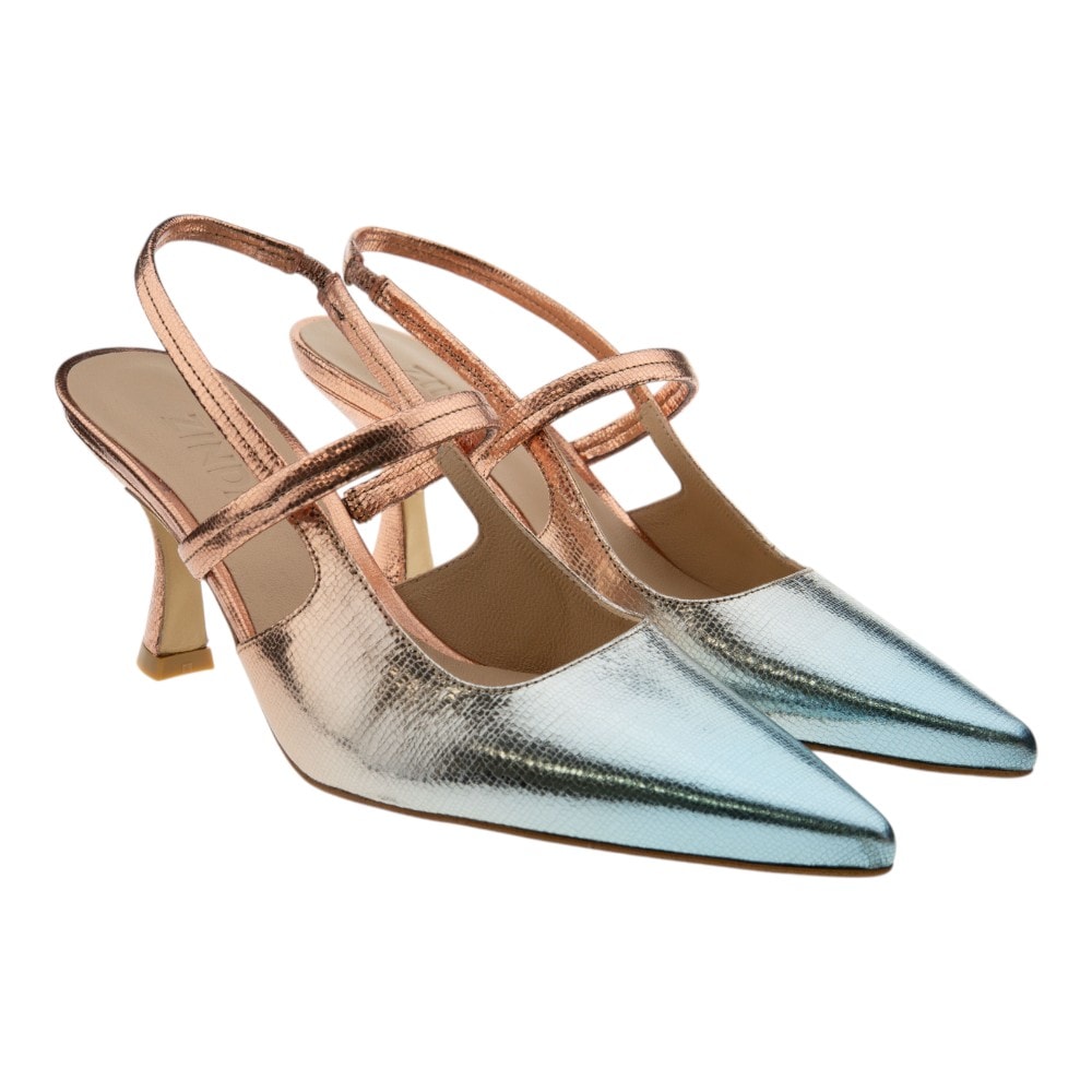Zapato Tacón Destalonado Slingback Zinda 2881