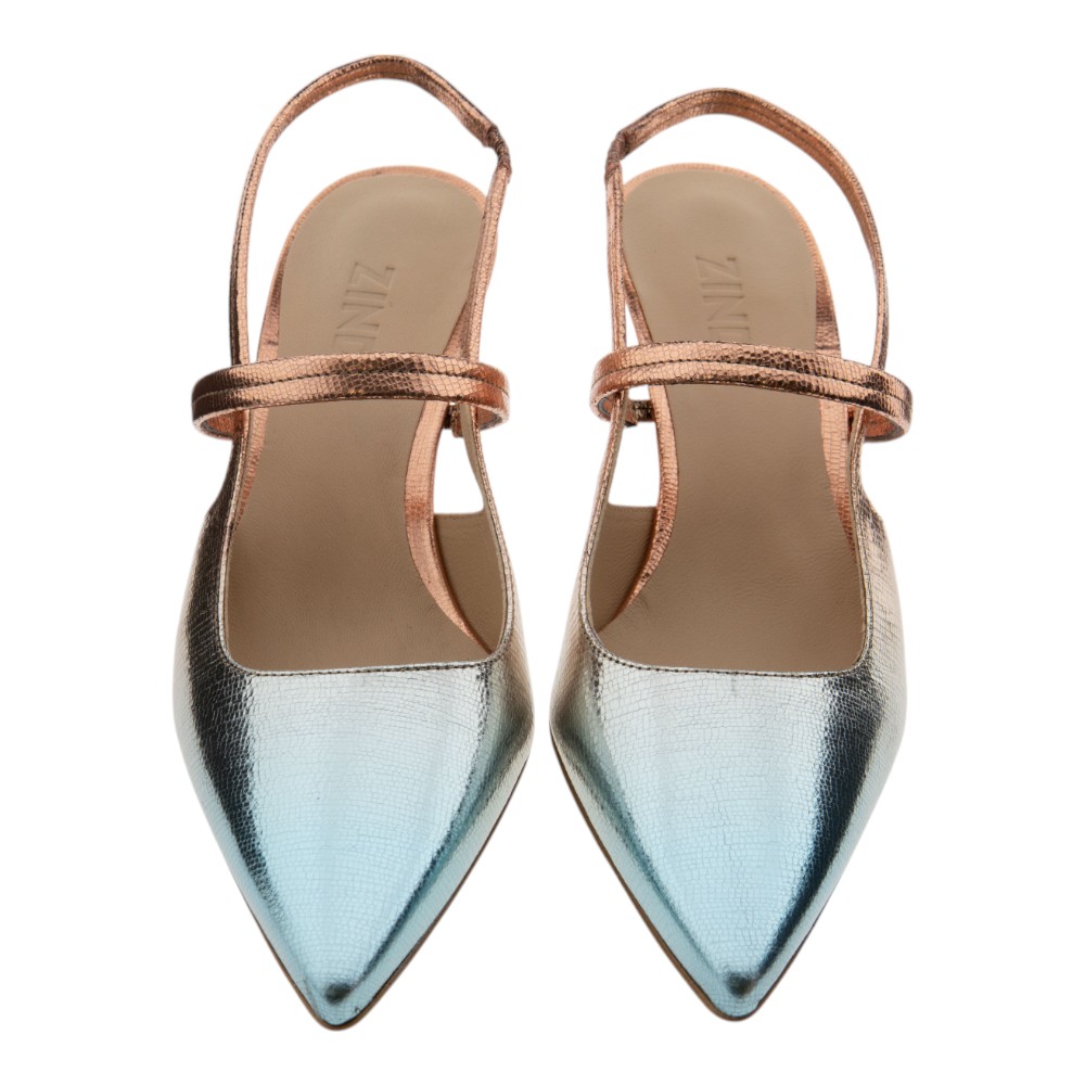Zapato de Tacón Zinda Slingback | Metalizado Acero foto 2