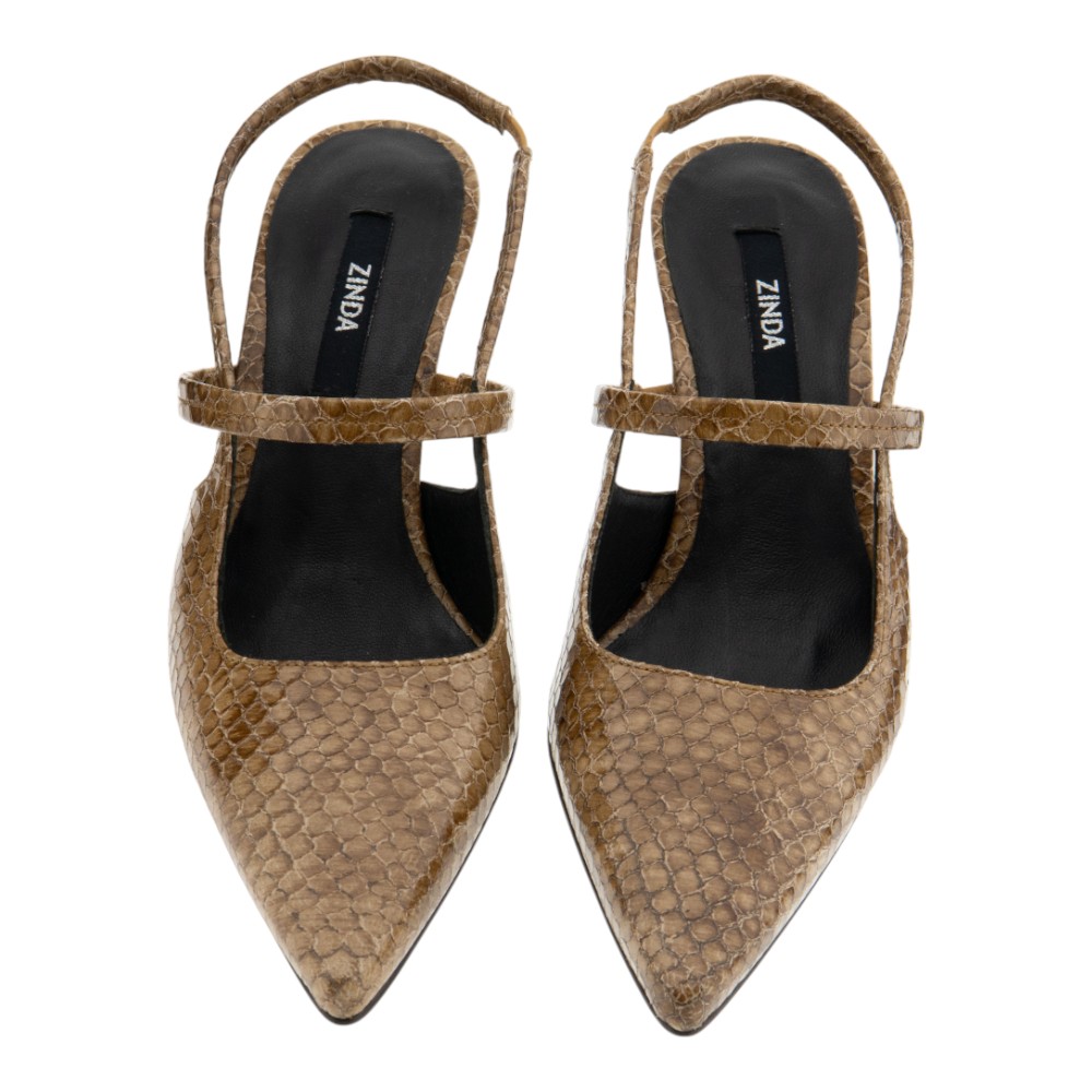 Stiletto destalonado Zinda – Diseño elegante efecto reptil foto 2