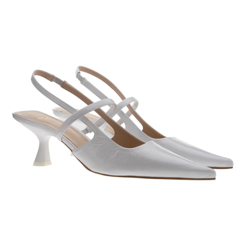 Zapatos destalonados blancos boda Zinda 3103