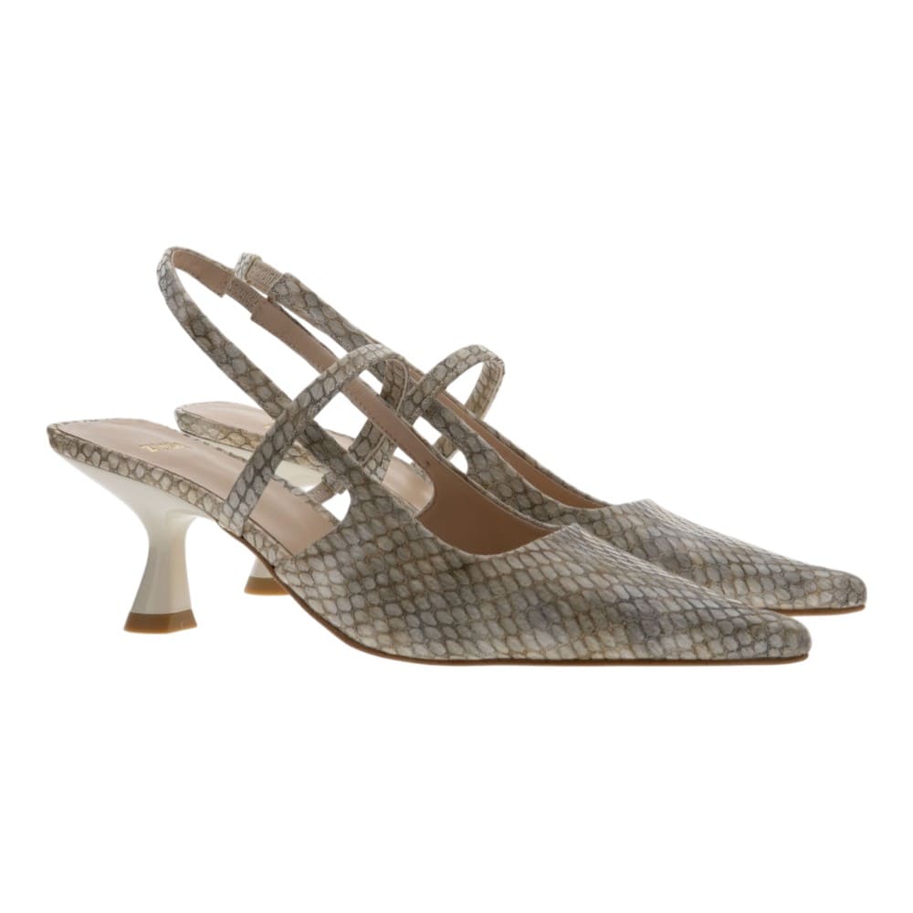 Zapato destalonado pyton tacón Zinda 3103