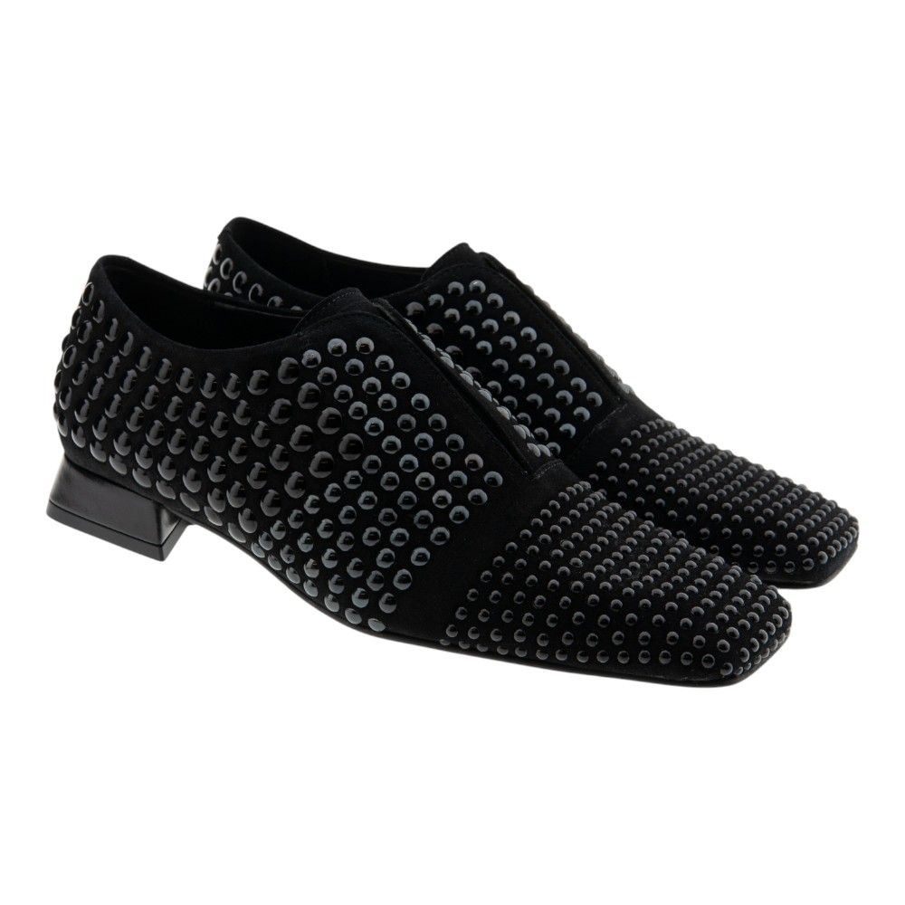Bluchers negros mujer tachas Zinda 3277