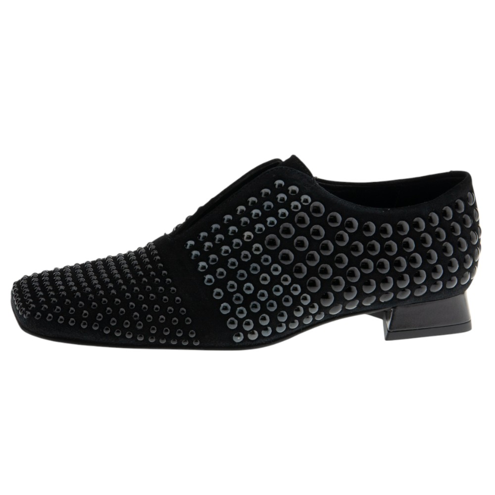 Bluchers negros mujer tachas Zinda – Sofisticación con carácter foto 3