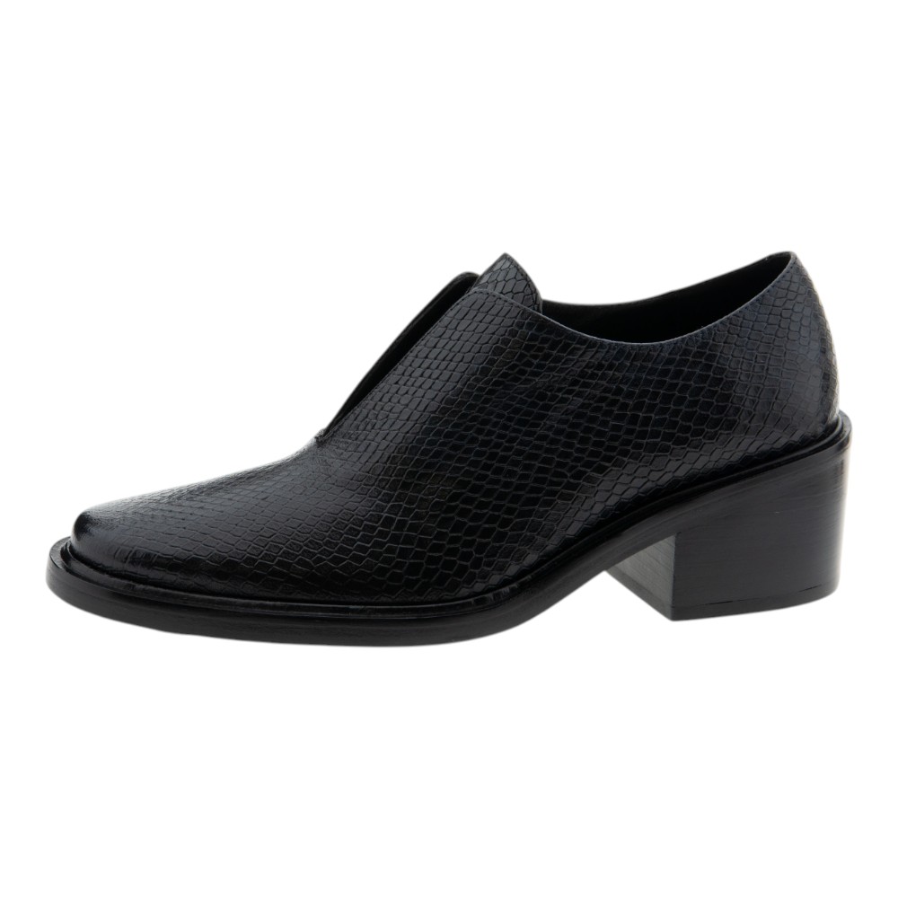 Zapatos tipo blucher mujer tacón | Zinda piel negra foto 3
