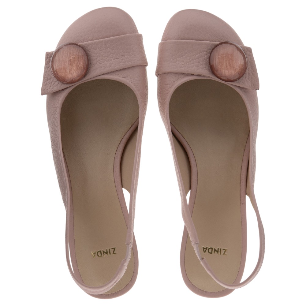 Zapato destalonado rosa boda tacón Zinda | Carrilé foto 2