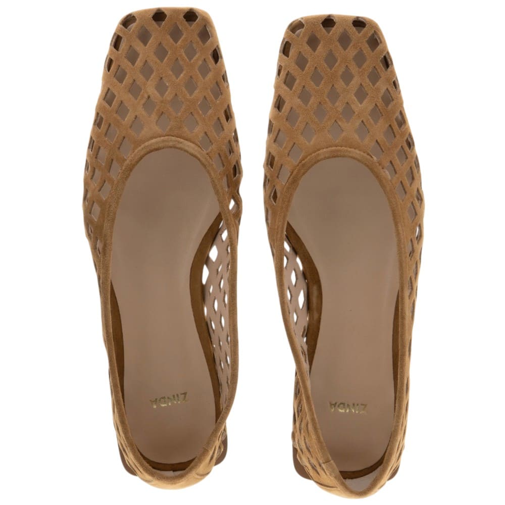 Zapatos tacón ante cuero troquelados Zinda foto 2