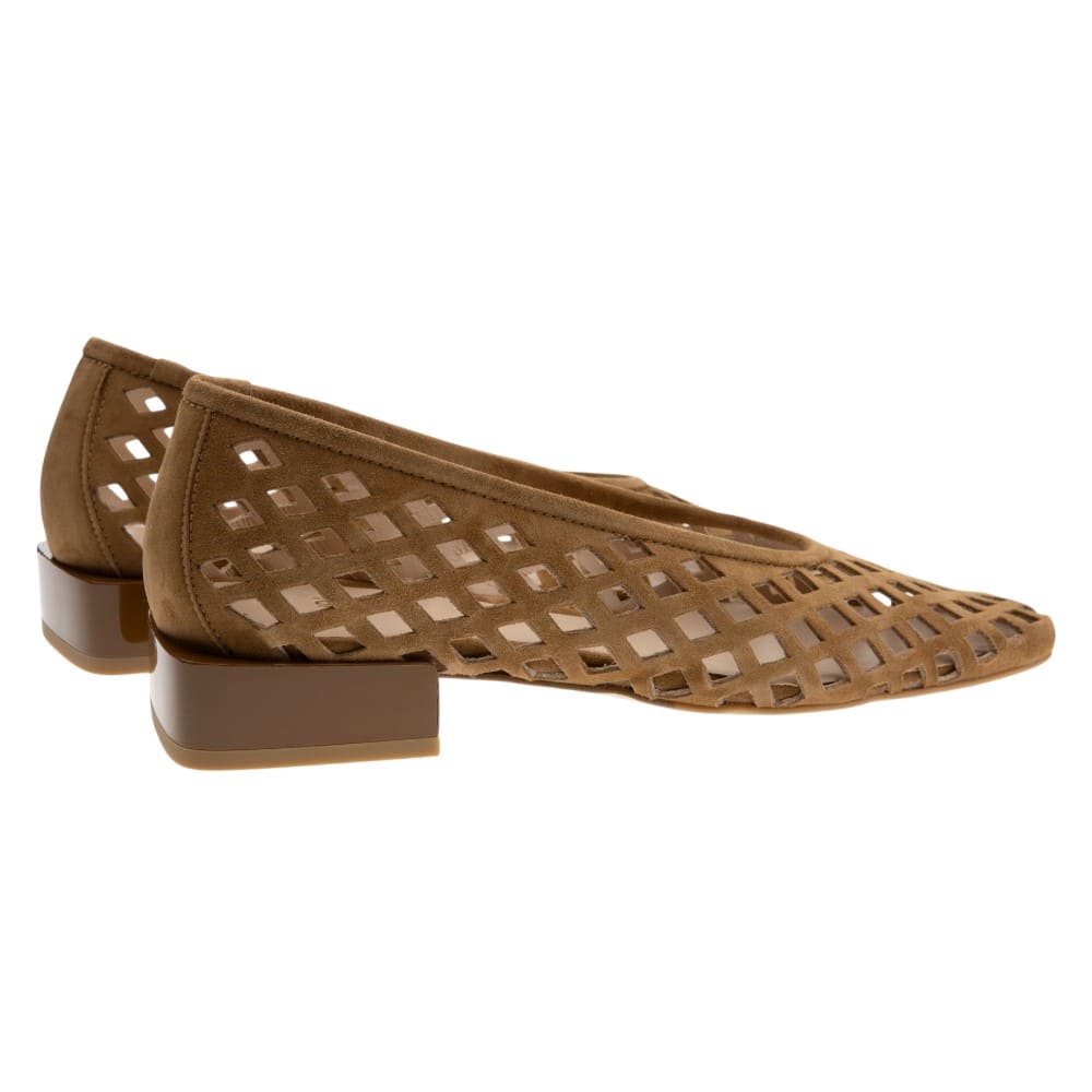 Zapatos tacón ante cuero troquelados Zinda foto 4