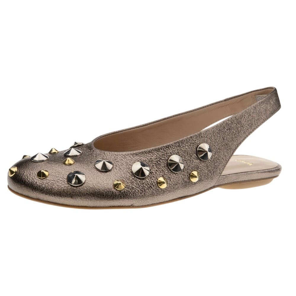 Bailarinas destalonadas tachuelas Zinda en bronce foto 3