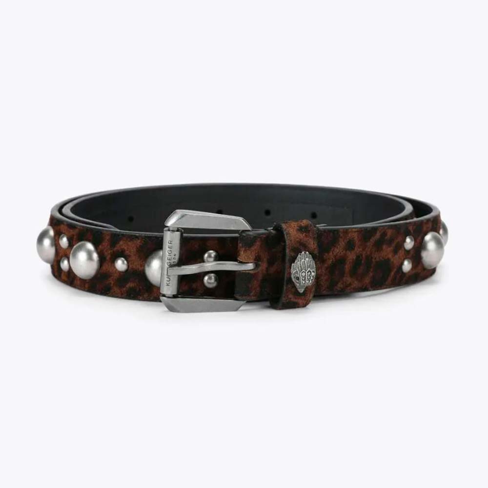 Cinturón mujer leopardo y tachas Kurt Geiger 5256131209