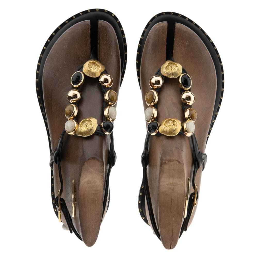 Sandalias esclavas dedo piedras Caryatis mujer foto 2