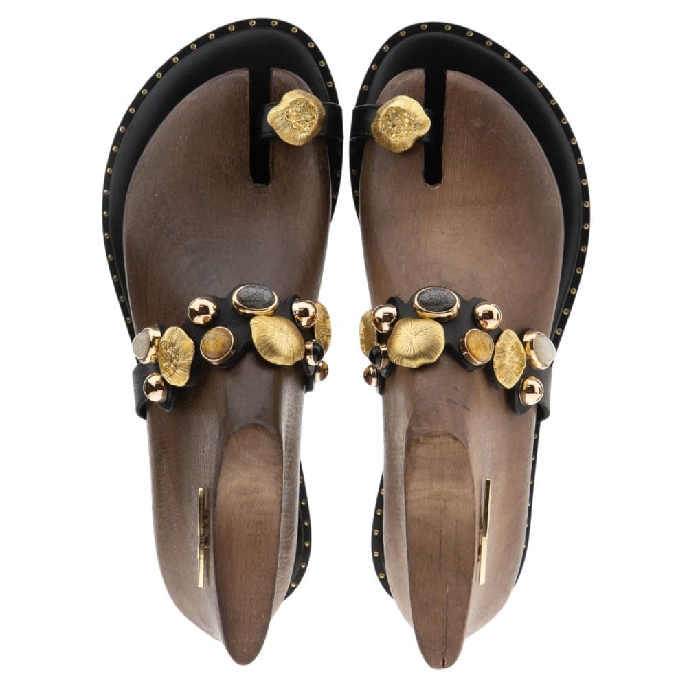 Sandalias esclavas dedo piedras Caryatis mujer foto 2