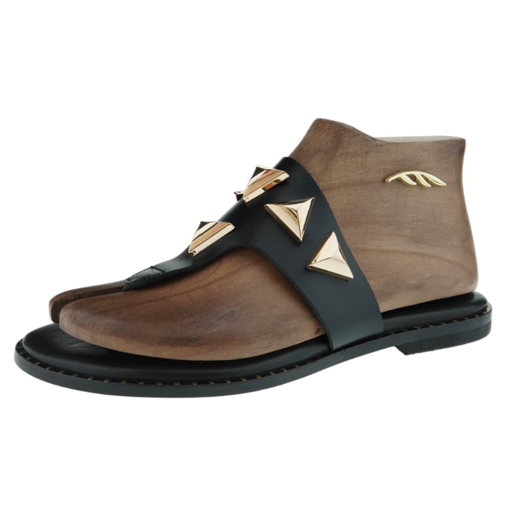 Sandalias Dedo Caryatis Tachuelas Doradas | Gallery Carrile foto 3