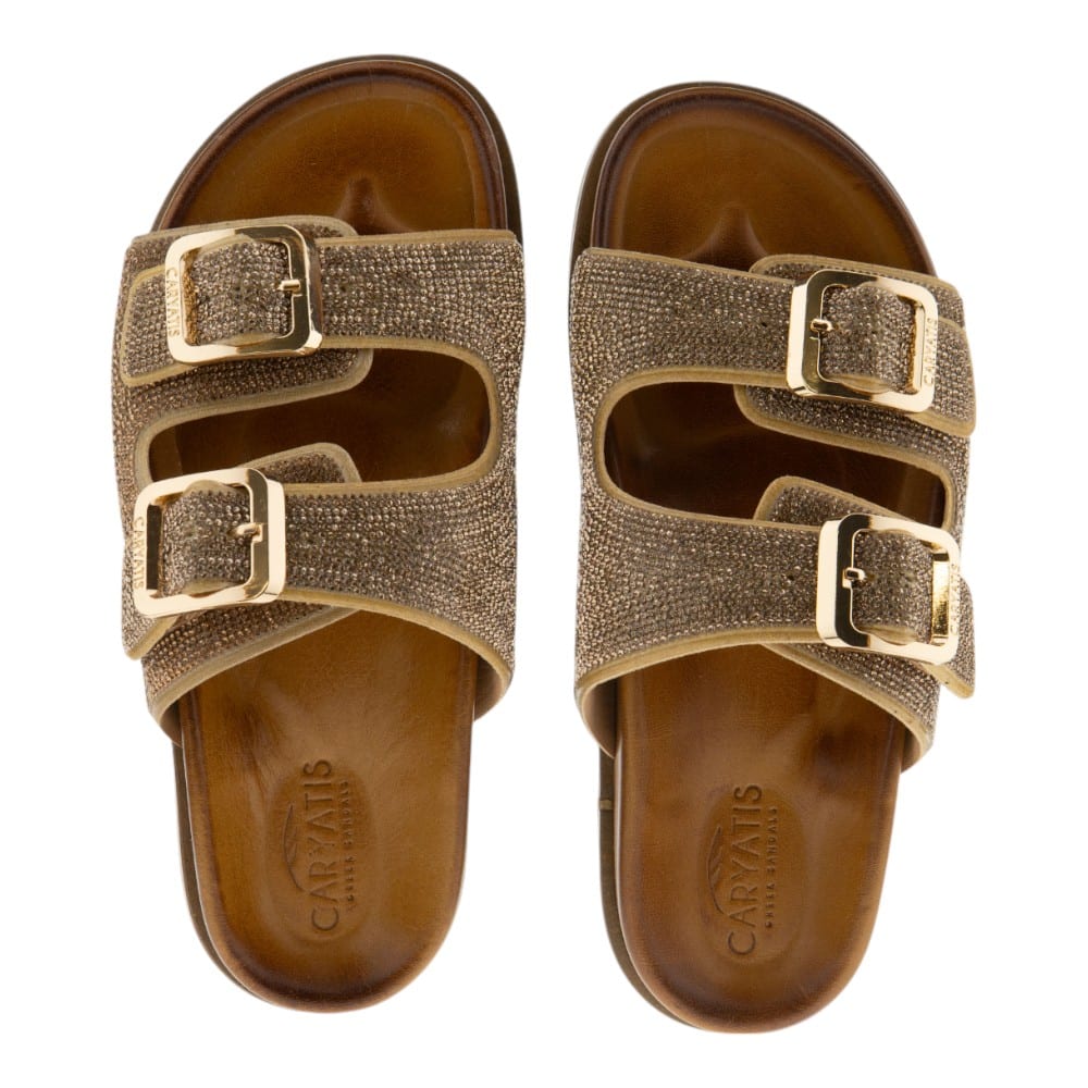 Sandalias planas mujer Caryatis – Estilo, comodidad y diseño artesanal foto 2