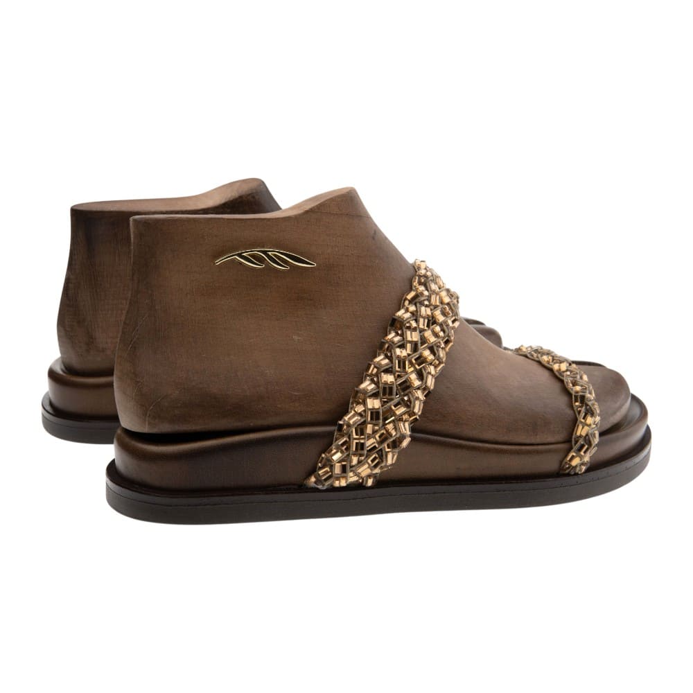 Sandalias griegas anatomicas tiras Caryatis mujer foto 4