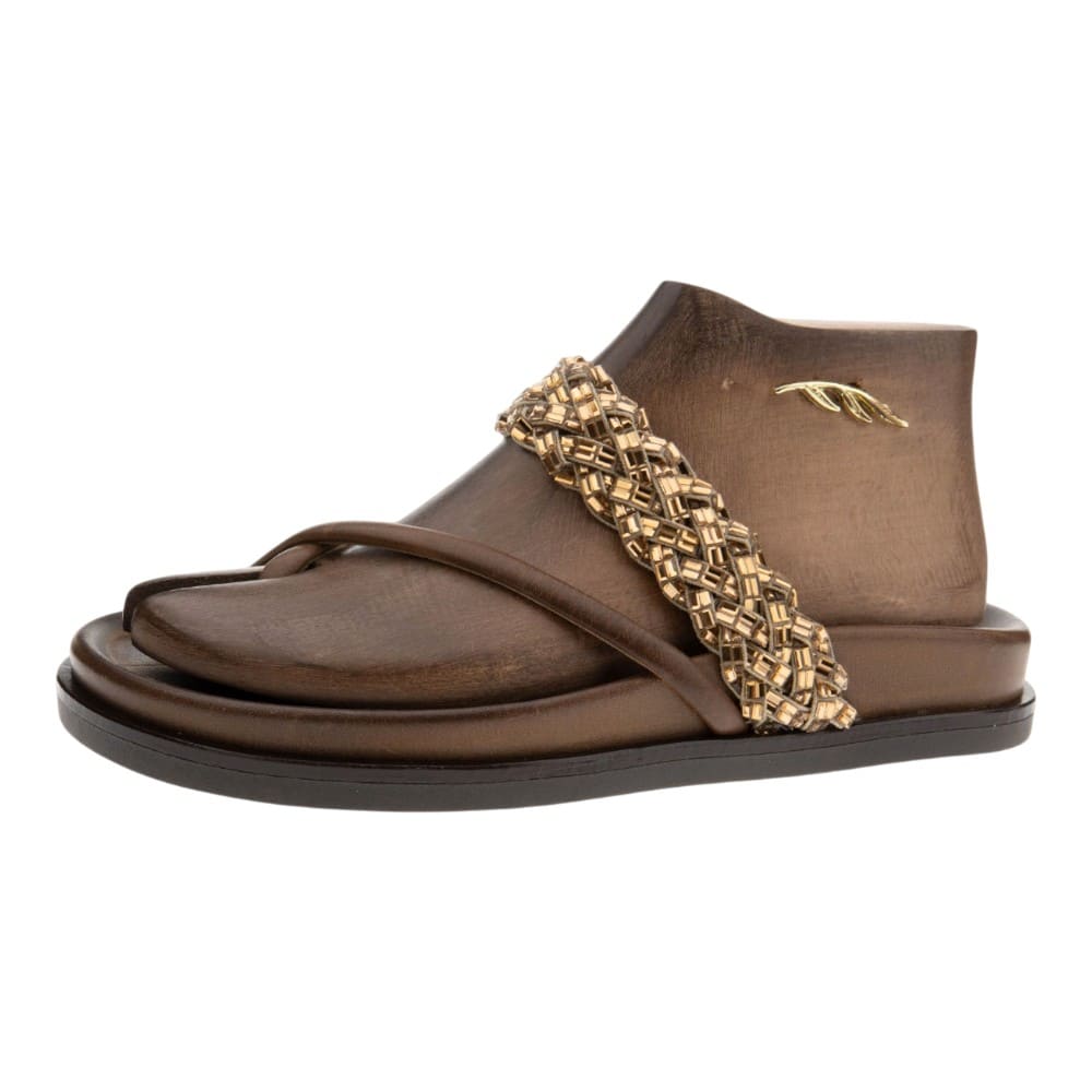 Sandalias griegas anatómicas marrones Caryatis | Sandalias mujer foto 2