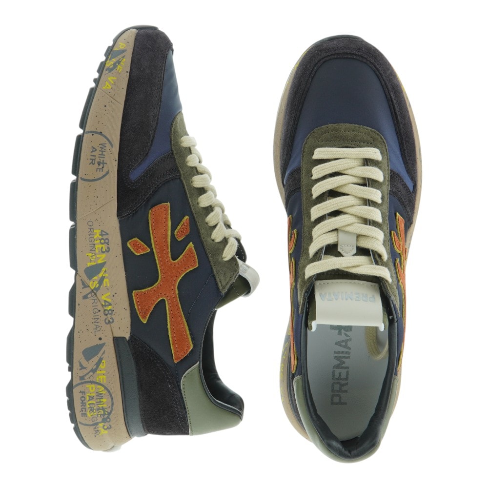 Zapatillas azules hombre Premiata - Estilo deportivo y urbano foto 2