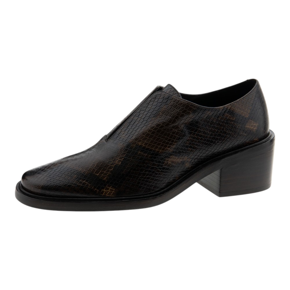 Blucher piel marrón tacón para mujer | Elegancia Zinda foto 3