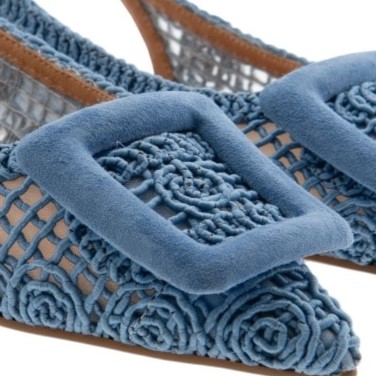 Bailarina punta fina Bibi Lou en crochet azul – Nueva colección Carrilé foto 5