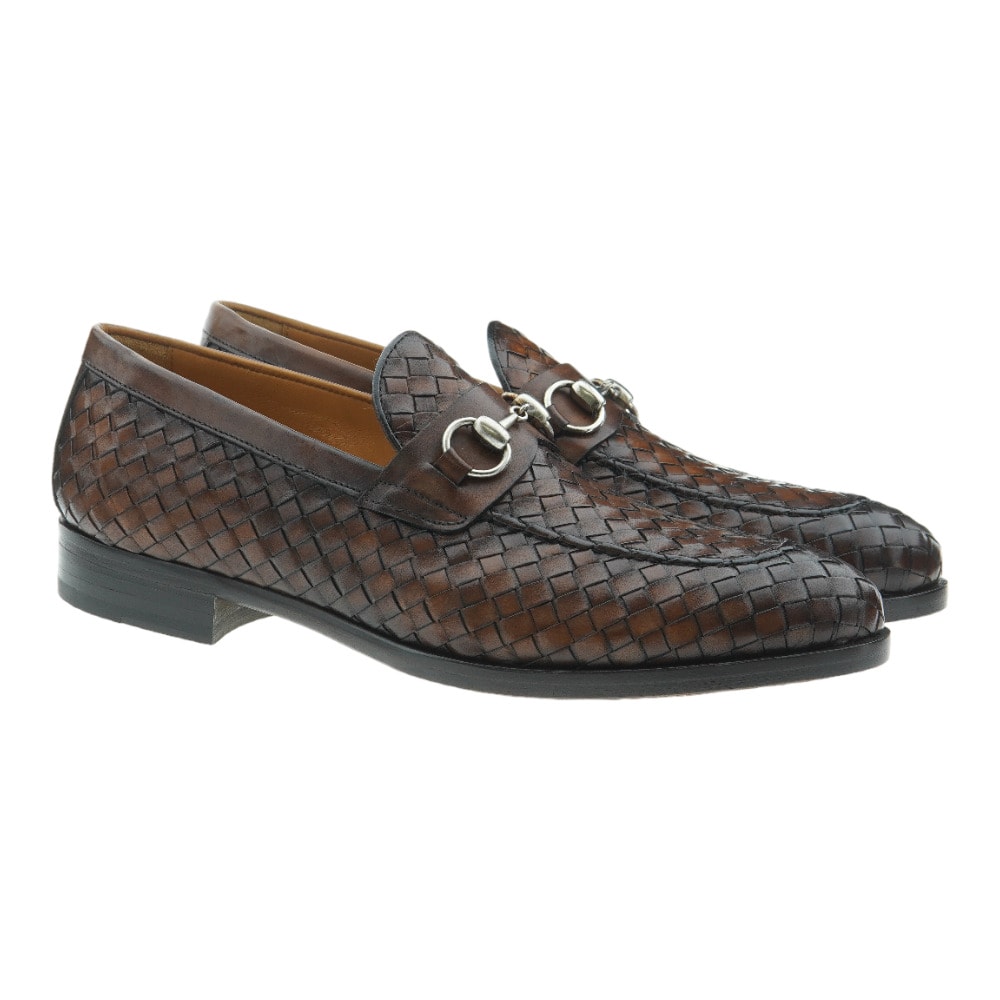 Mocasines piel trenzada caballero Calce 940