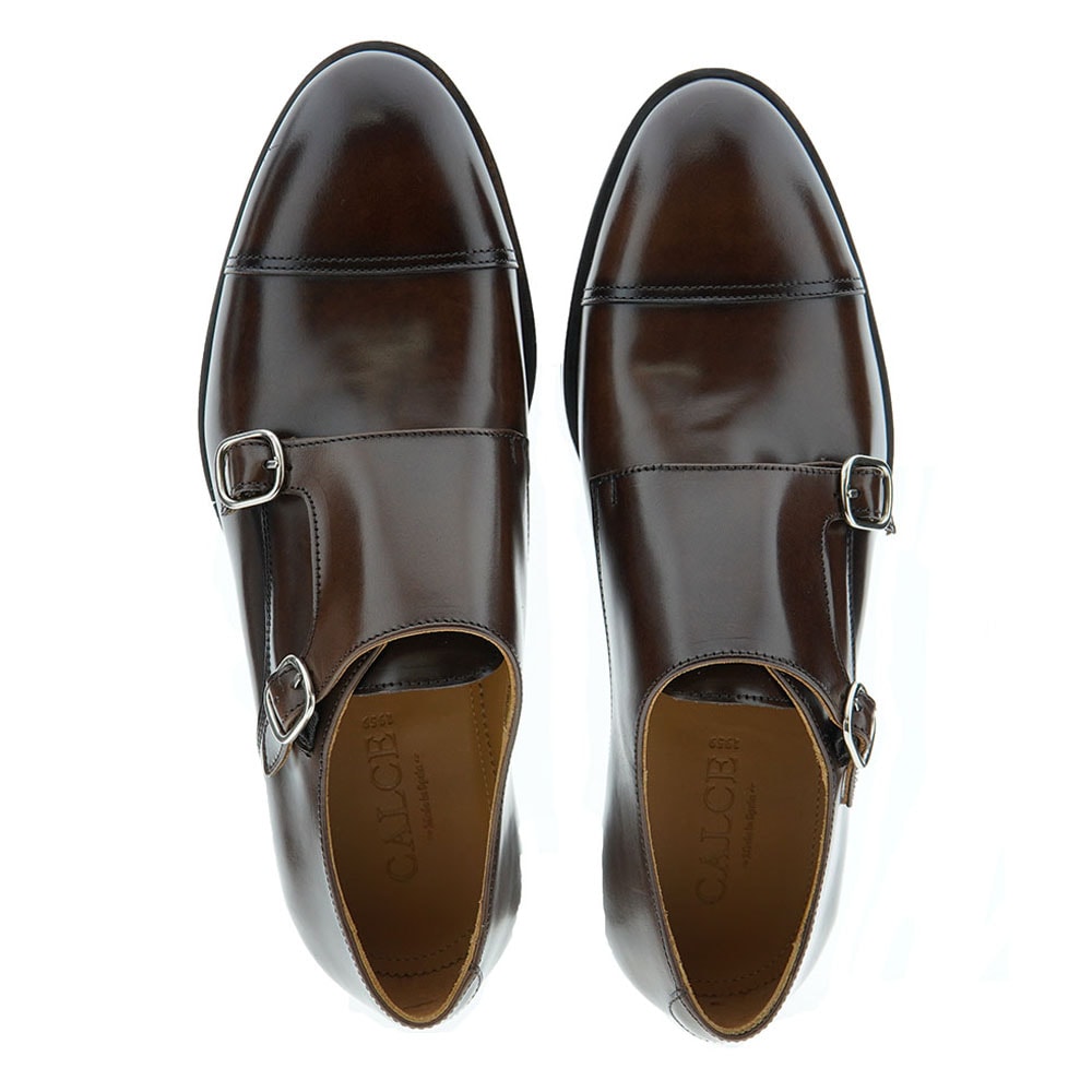 Zapatos hombre dos hebillas marrón Calce 941-PI foto 2