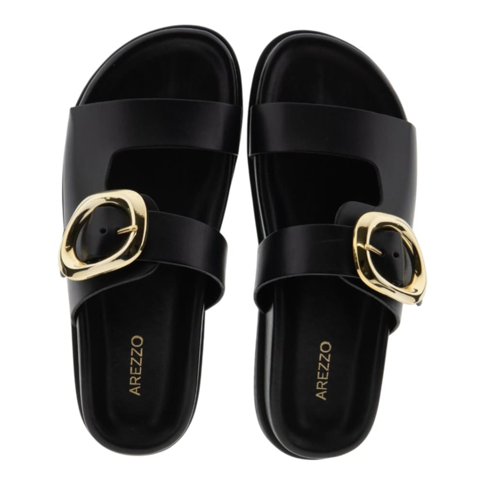 Sandalia anatómica negra mujer Arezzo foto 2