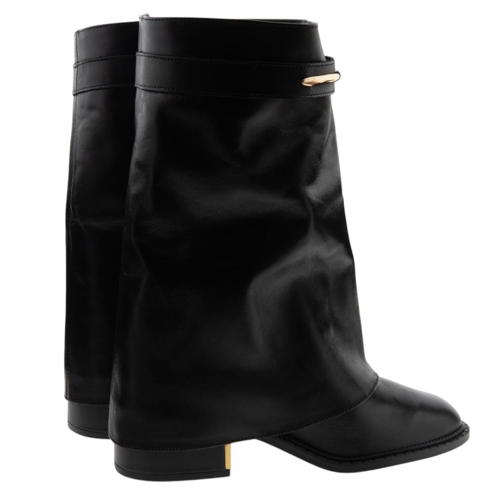 Botas negras tacón ancho caña polaina Arezzo foto 4