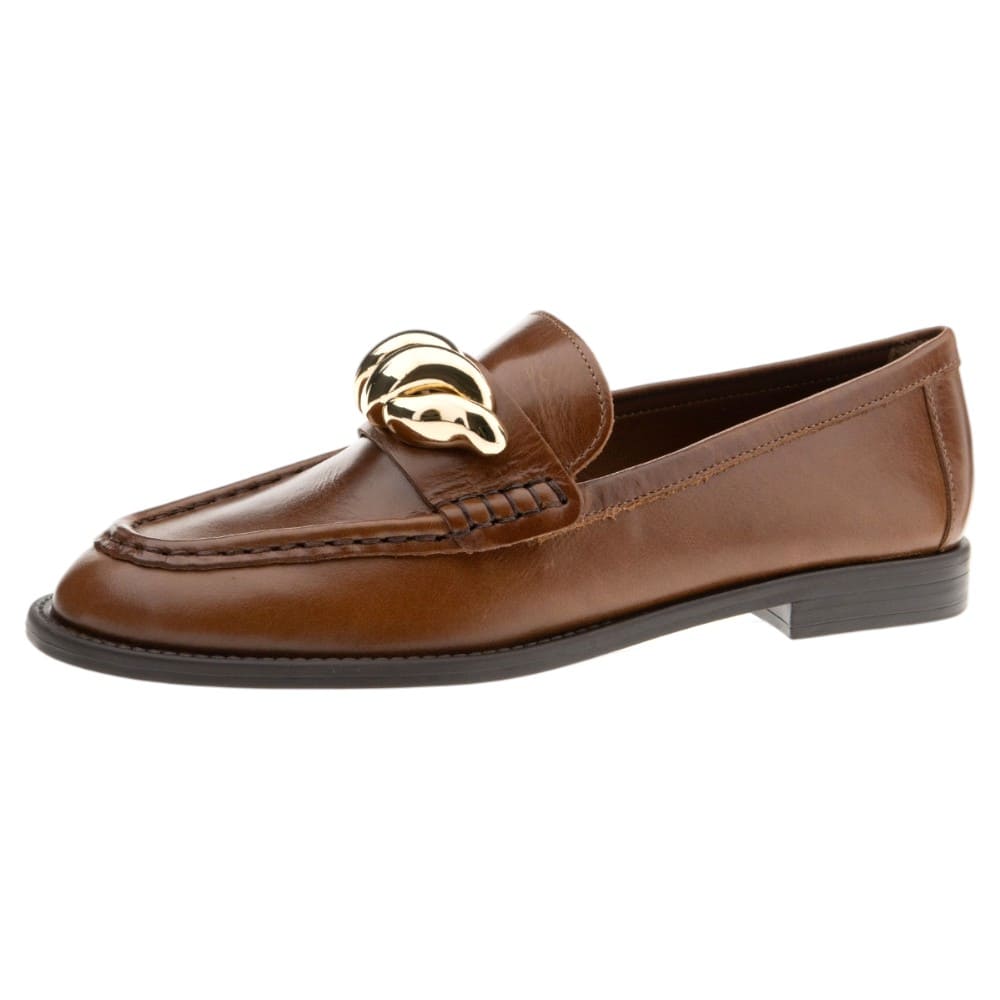 Mocasines marrones adorno dorado Arezzo mujer foto 3