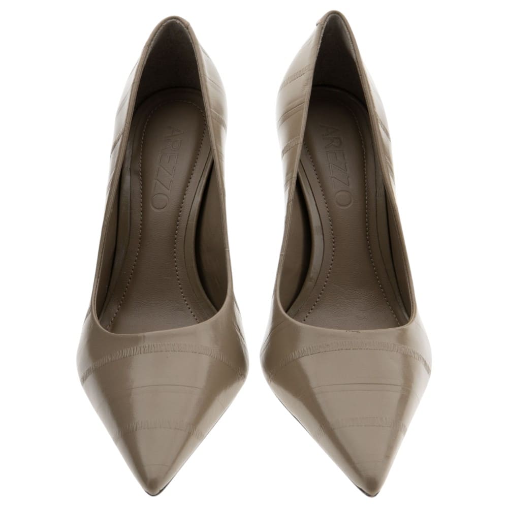 Zapato tacón punta piel grabada Arezzo mujer foto 2