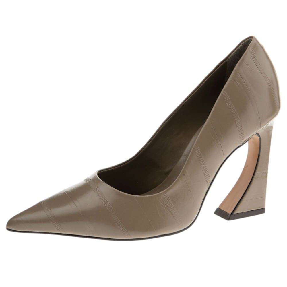 Zapato tacón punta piel grabada Arezzo mujer foto 3