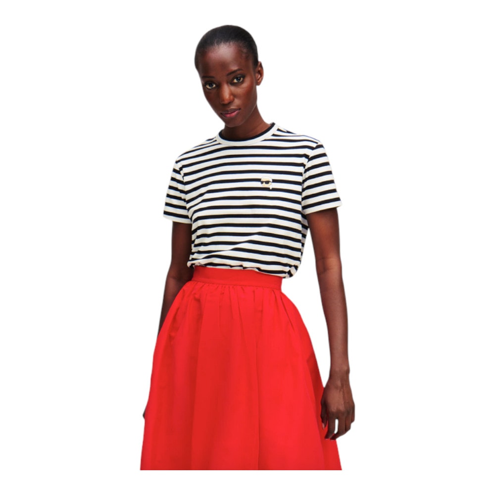 Camiseta mujer Karl Lagerfeld | Estilo a rayas con logo exclusivo foto 2