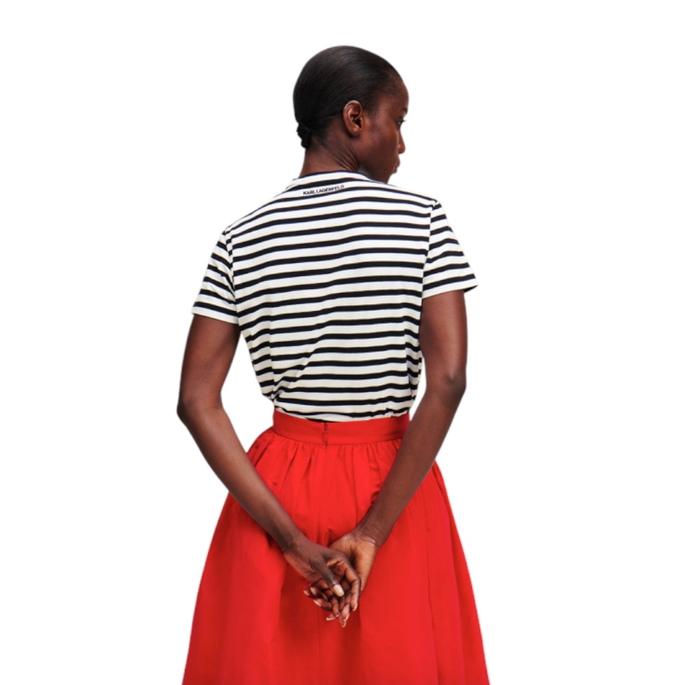 Camiseta mujer Karl Lagerfeld | Estilo a rayas con logo exclusivo foto 4