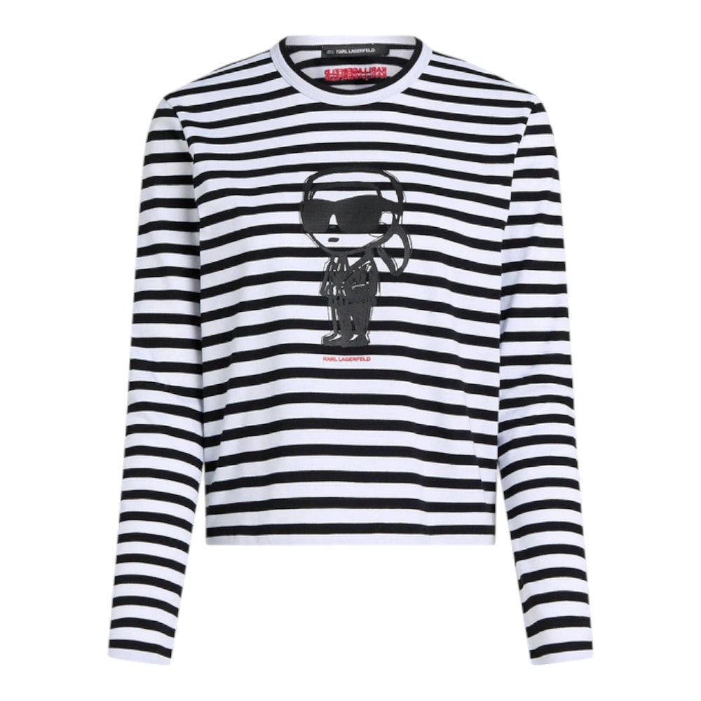 Camiseta Mujer Manga Larga Rayas Karl Lagerfeld A1W17137