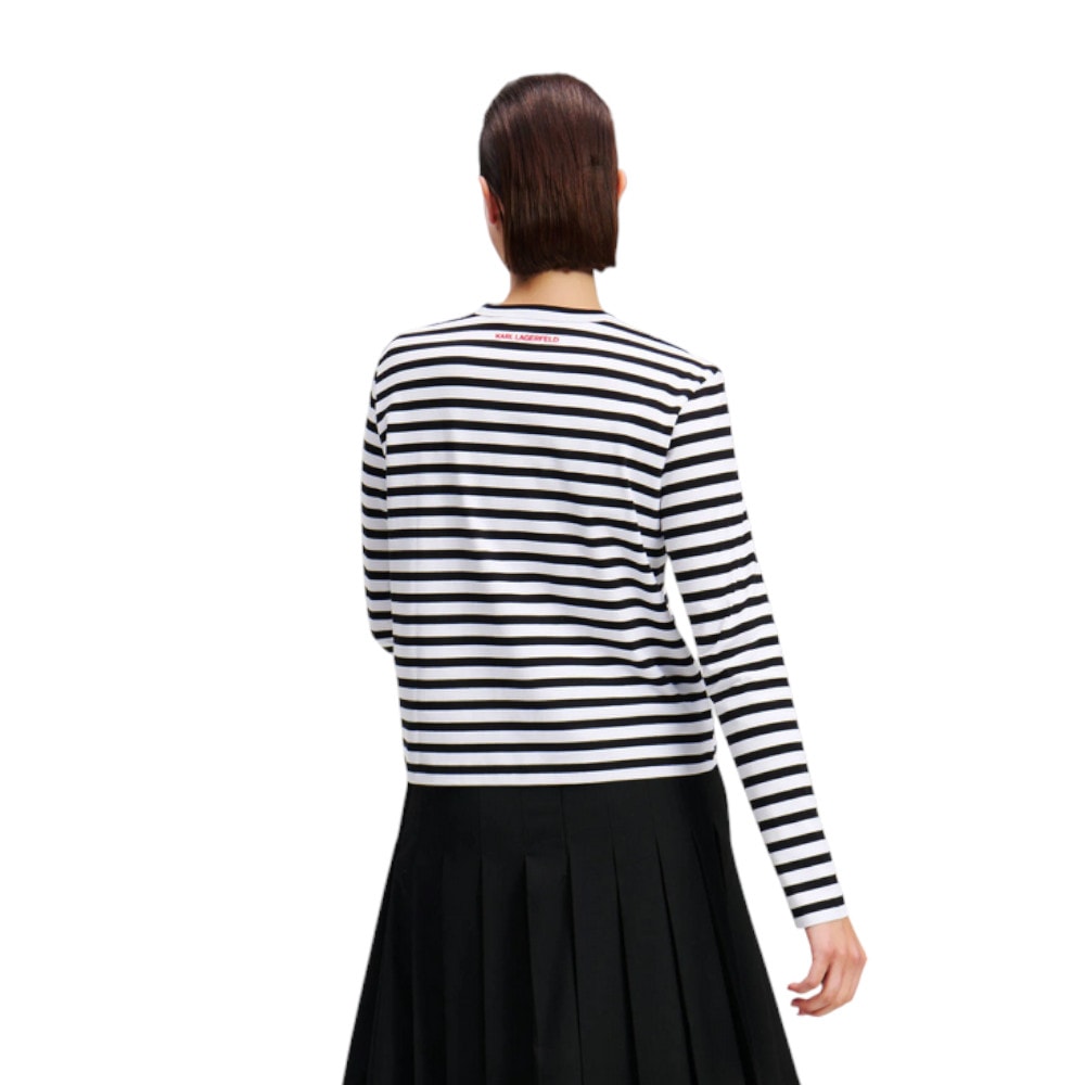 Camiseta Mujer Karl Lagerfeld Rayas – Estilo Chic y Sofisticado foto 4
