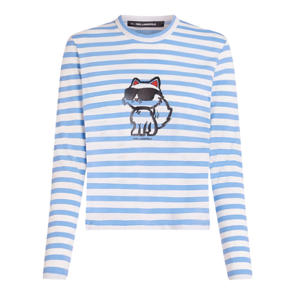 Camiseta Mujer Manga Larga Rayas Karl Lagerfeld A1W17137