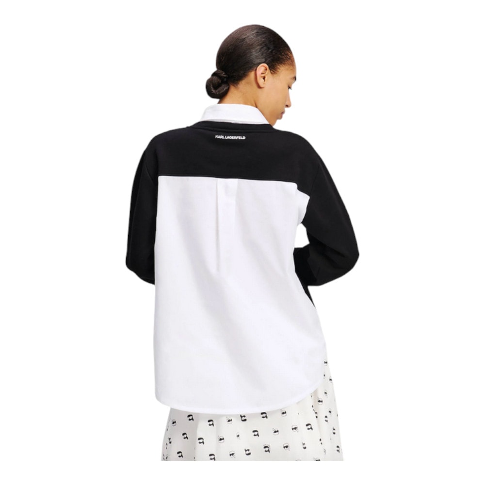 Sudadera Mujer Karl Lagerfeld con Cuello Camisa - Estilo Sofisticado  foto 3