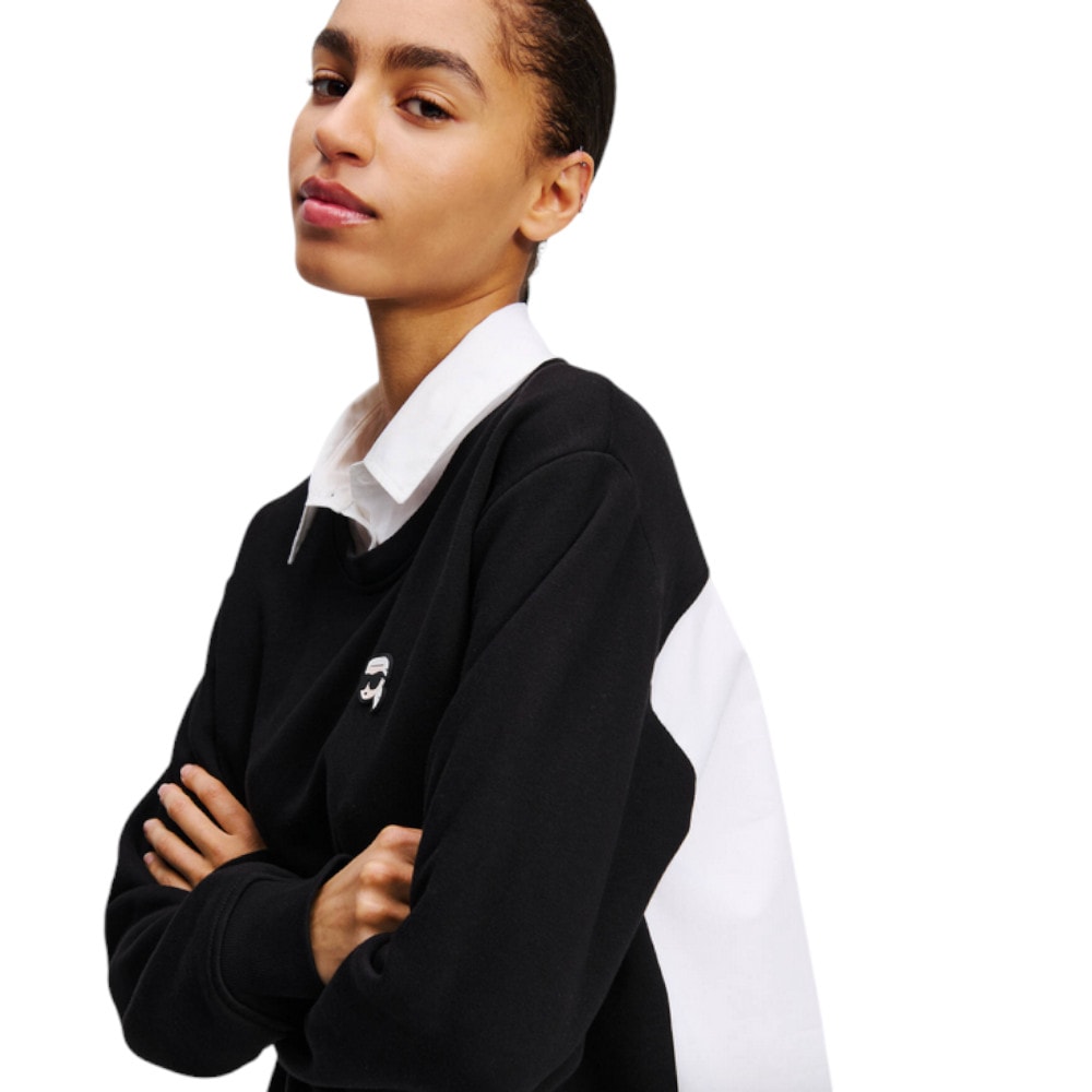 Sudadera Mujer Karl Lagerfeld con Cuello Camisa - Estilo Sofisticado  foto 4