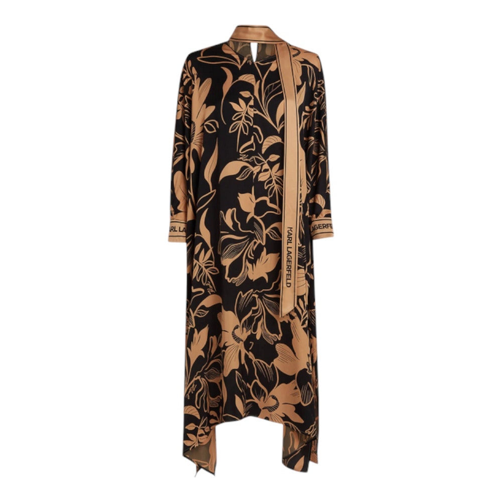 Vestido Largo Karl Lagerfeld Estampado Floral A2W13050