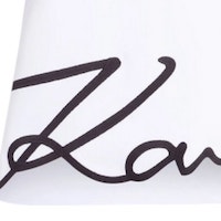 Camiseta Karl Lagerfeld Mujer | Estilo y Exclusividad en Blanco y Azulón foto 5
