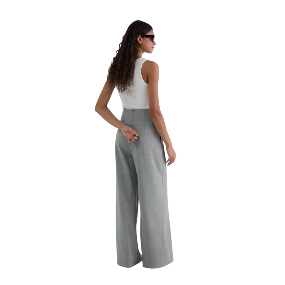 Pantalón mujer gris ancho estilo sastre Karl Lagerfeld | Gallery Carrilé foto 2
