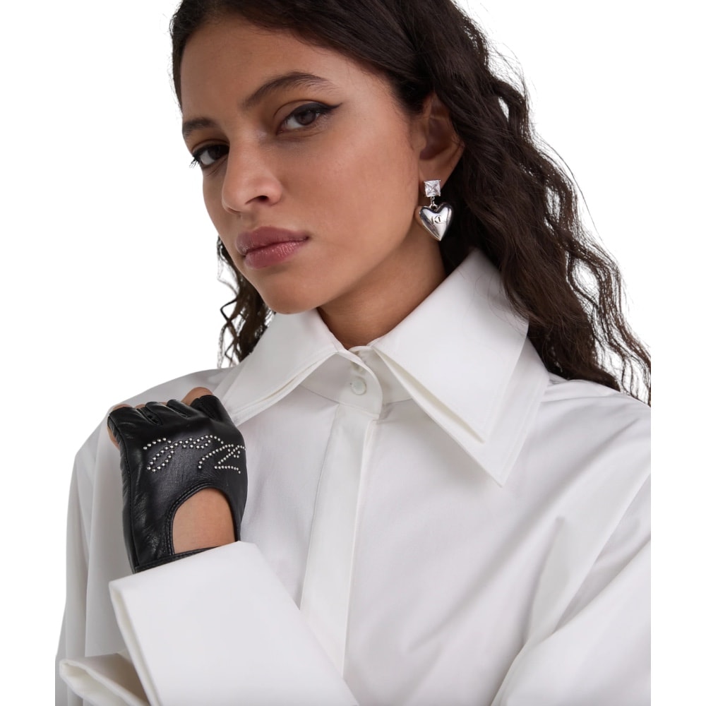 Camisa blanca mujer cuello doble Karl Lagerfeld | Gallery Carrilé foto 4