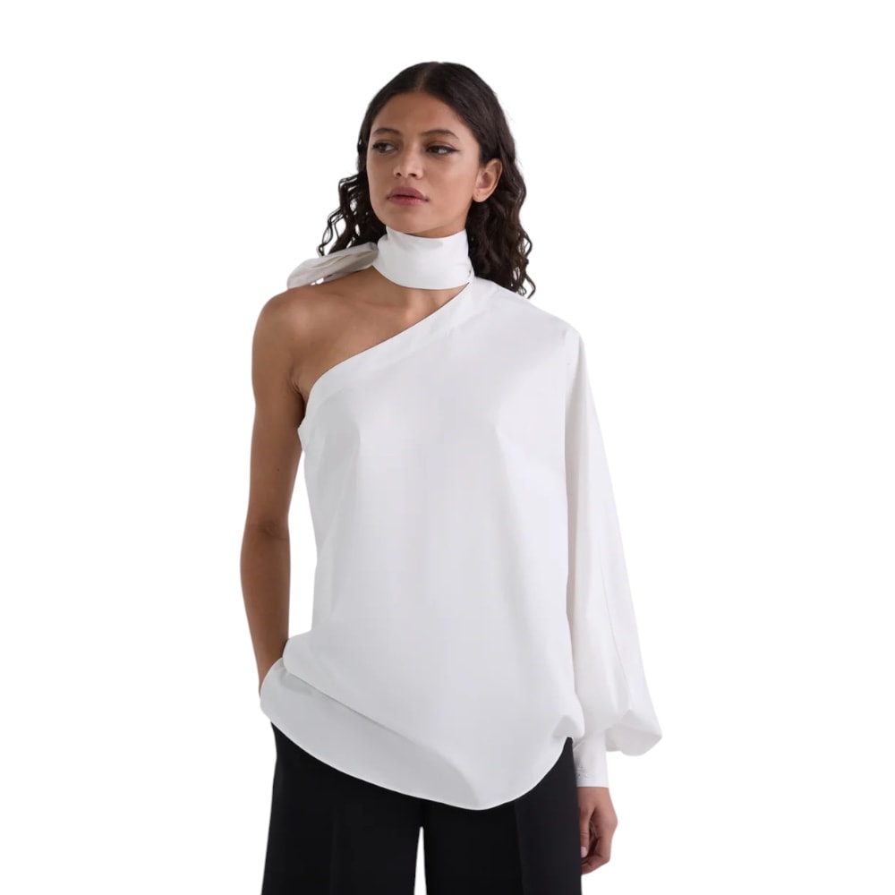 Camisa blanca mujer detalle lazo Karl Lagerfeld | Gallery Carrilé foto 2