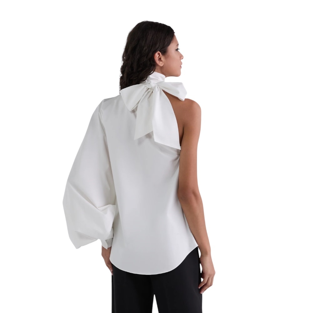 Camisa blanca mujer detalle lazo Karl Lagerfeld | Gallery Carrilé foto 4