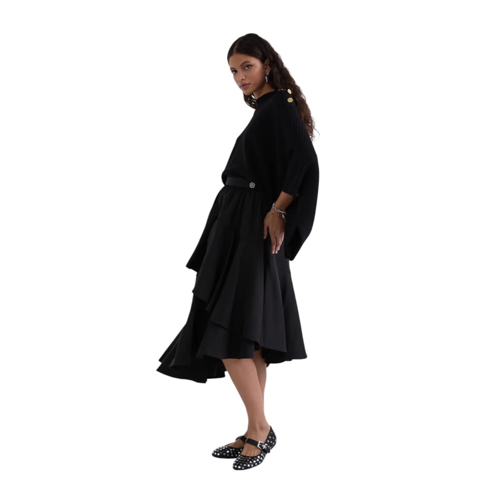 Falda negra mujer volantes Karl Lagerfeld | Gallery Carrilé foto 3