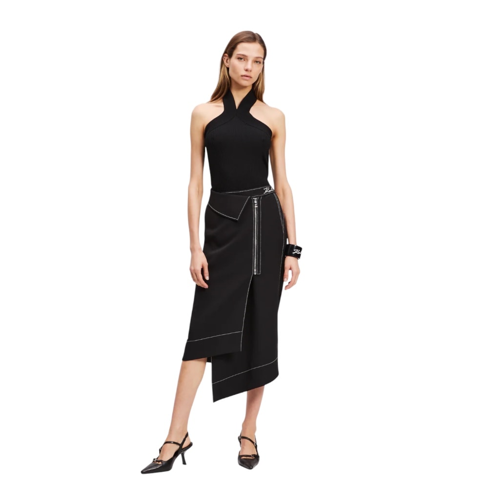 Falda negra mujer cremallera Karl Lagerfeld | Gallery Carrilé foto 2