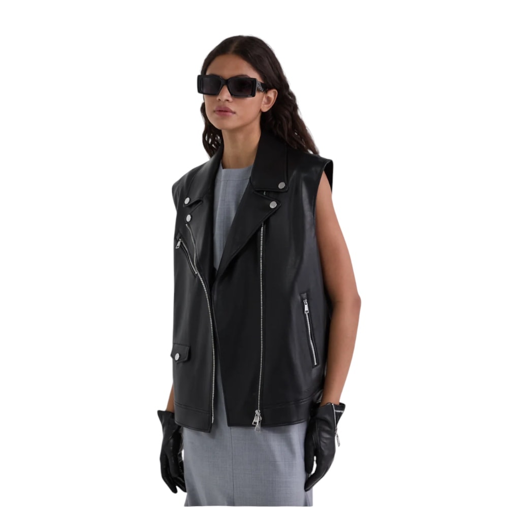 Chaleco mujer negro efecto piel Karl Lagerfeld | Gallery Carrilé foto 2