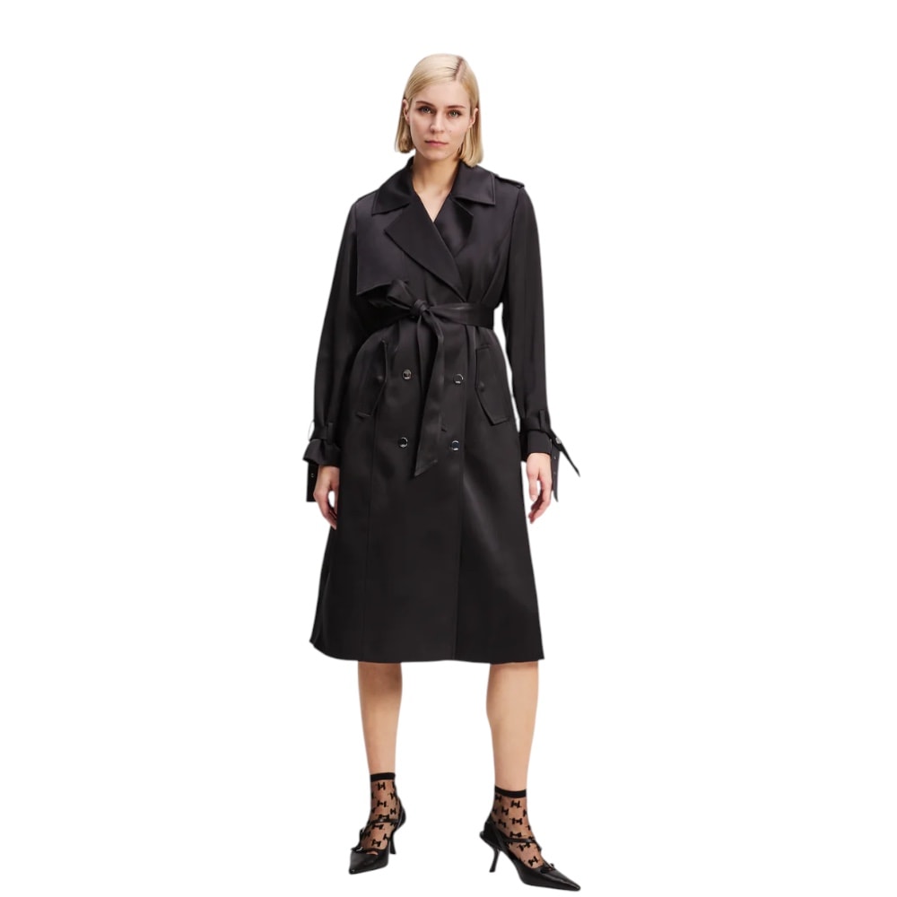 Gabardina mujer fluida negra Karl Lagerfeld | Gallery Carrilé foto 2